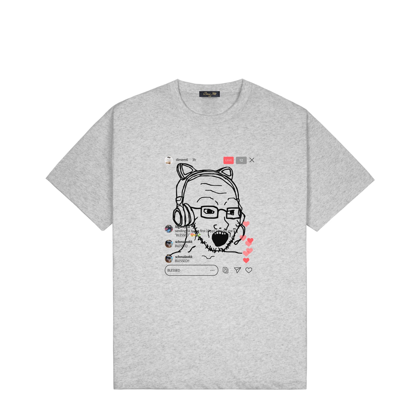 Dime Live Tee - Heather Gray