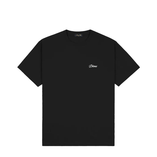 Dime Cursive Small Logo Tee - Black