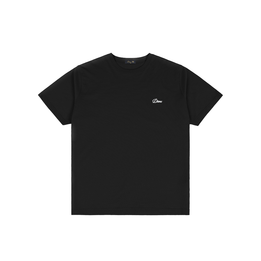 Dime Cursive Small Logo Tee - Black