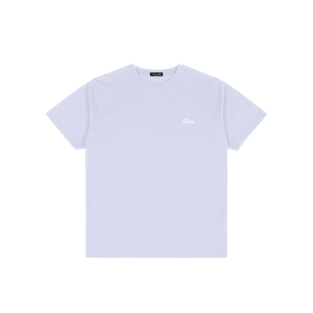 Dime Cursive Small Logo Tee - Gray Lavender
