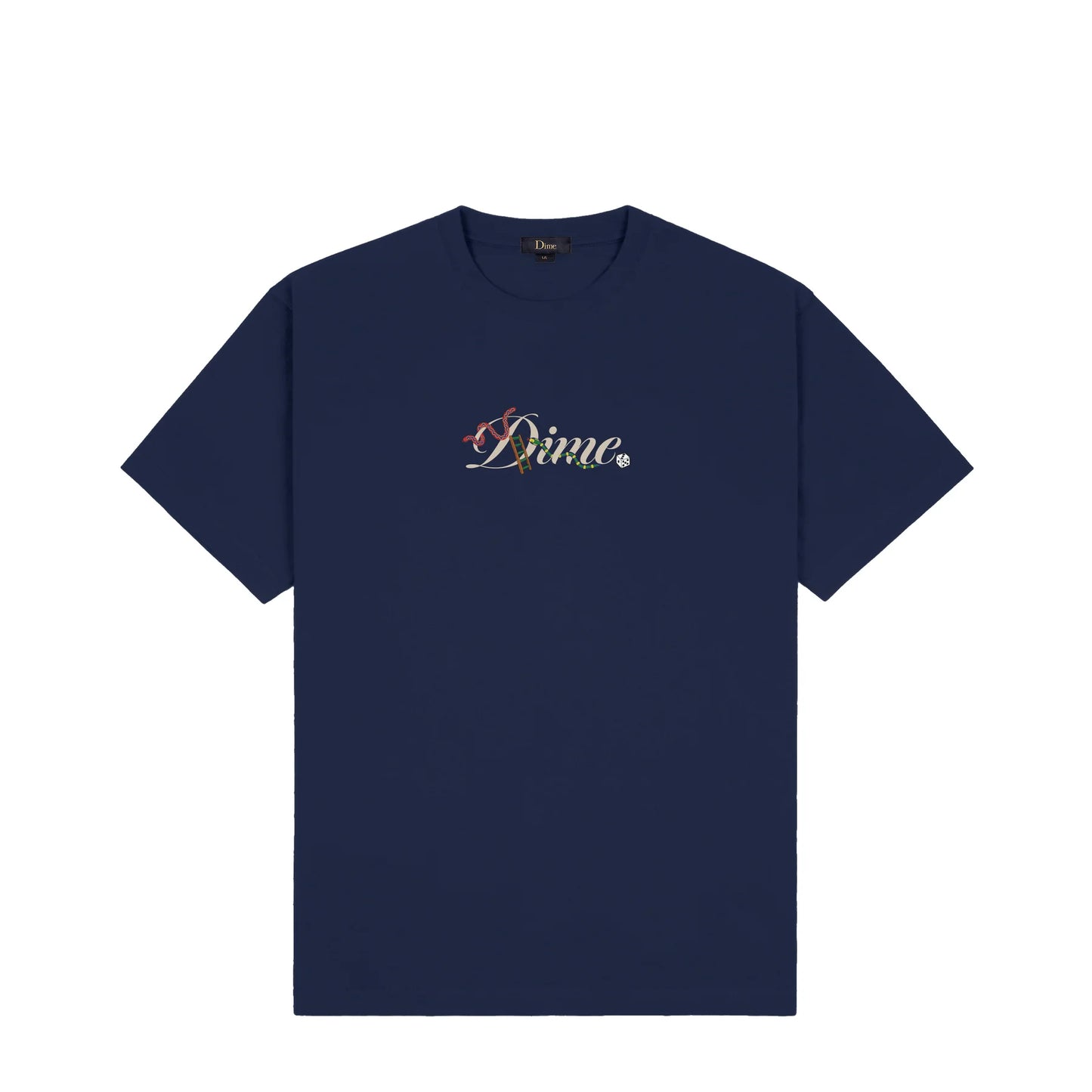 Dime Cursive Snake Tee - Navy