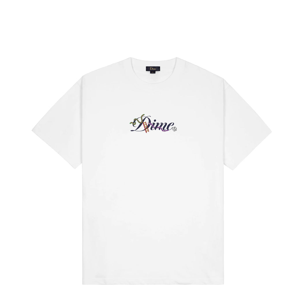 Dime Cursive Snake Tee - White