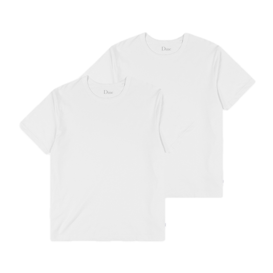 Dime Two Pack Basics Tees - White