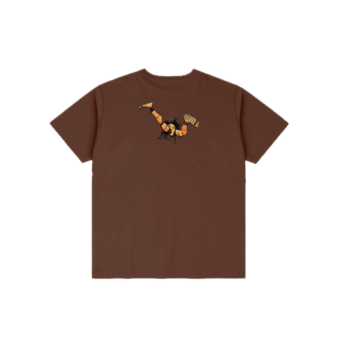 Dime Crashed Tee - Dark Brown