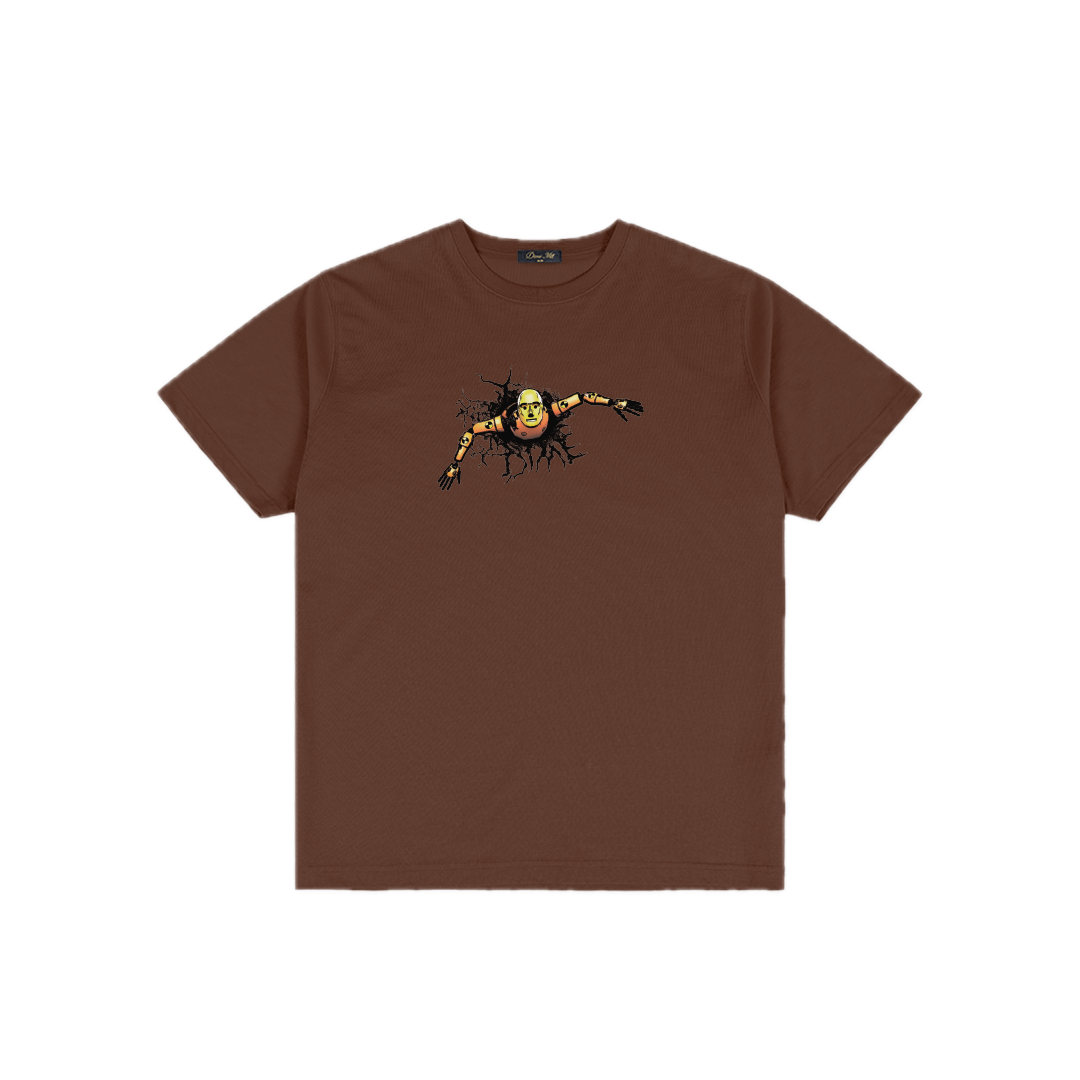 Dime Crashed Tee - Dark Brown