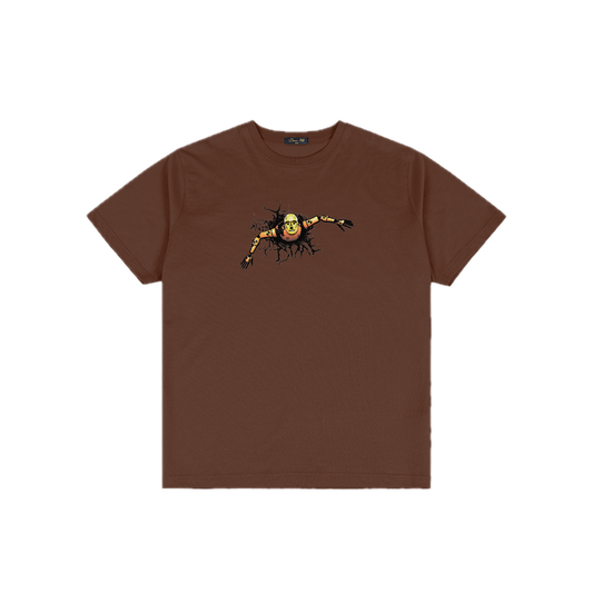 Dime Crashed Tee - Dark Brown