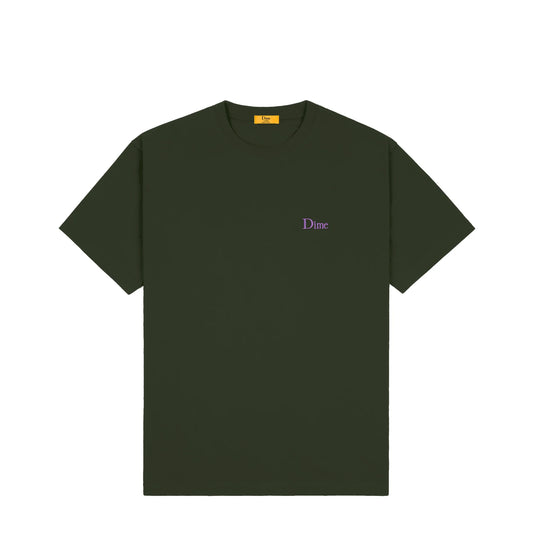 Dime Classic Small Logo Tee - Forest Green