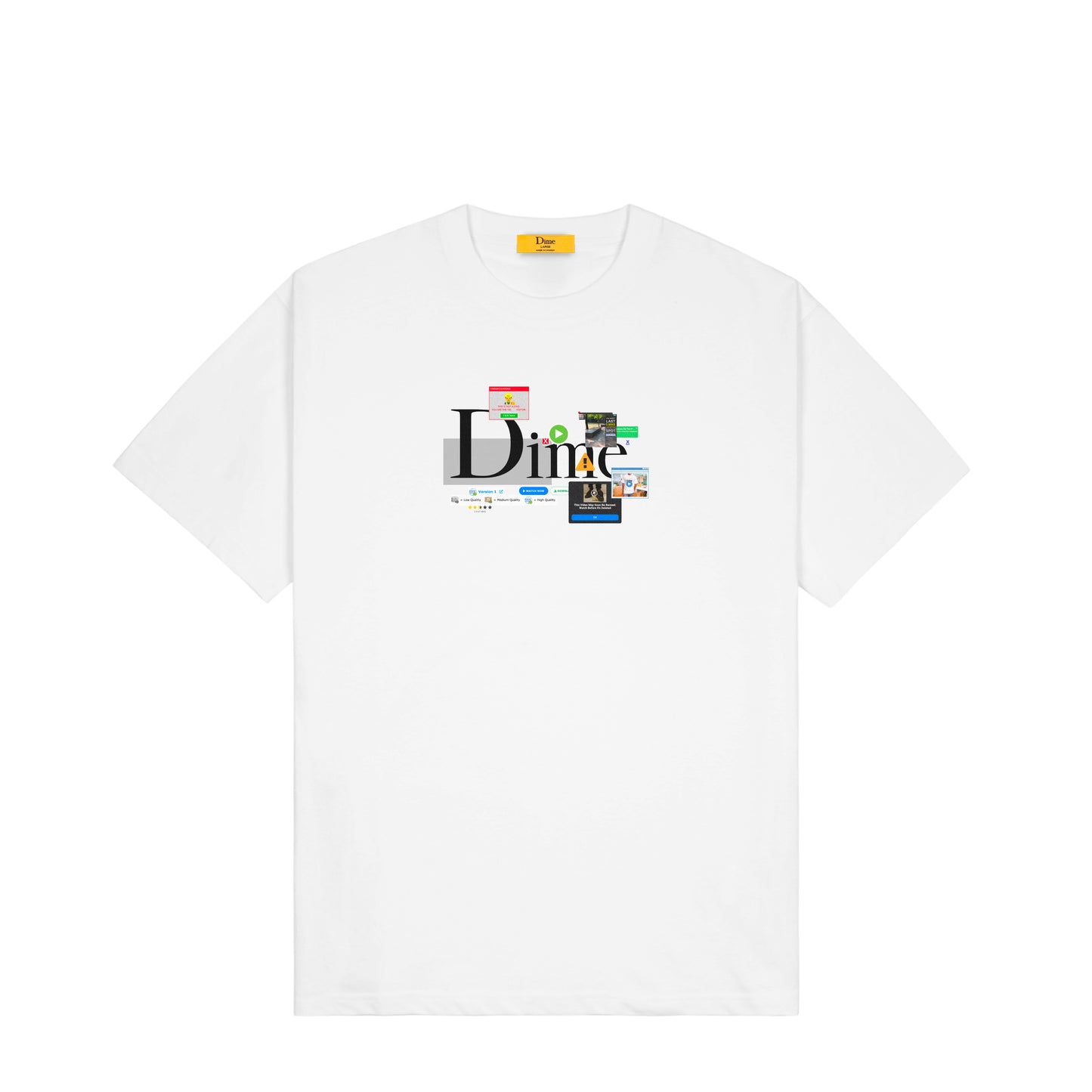 Dime Classic Adblock Tee - White