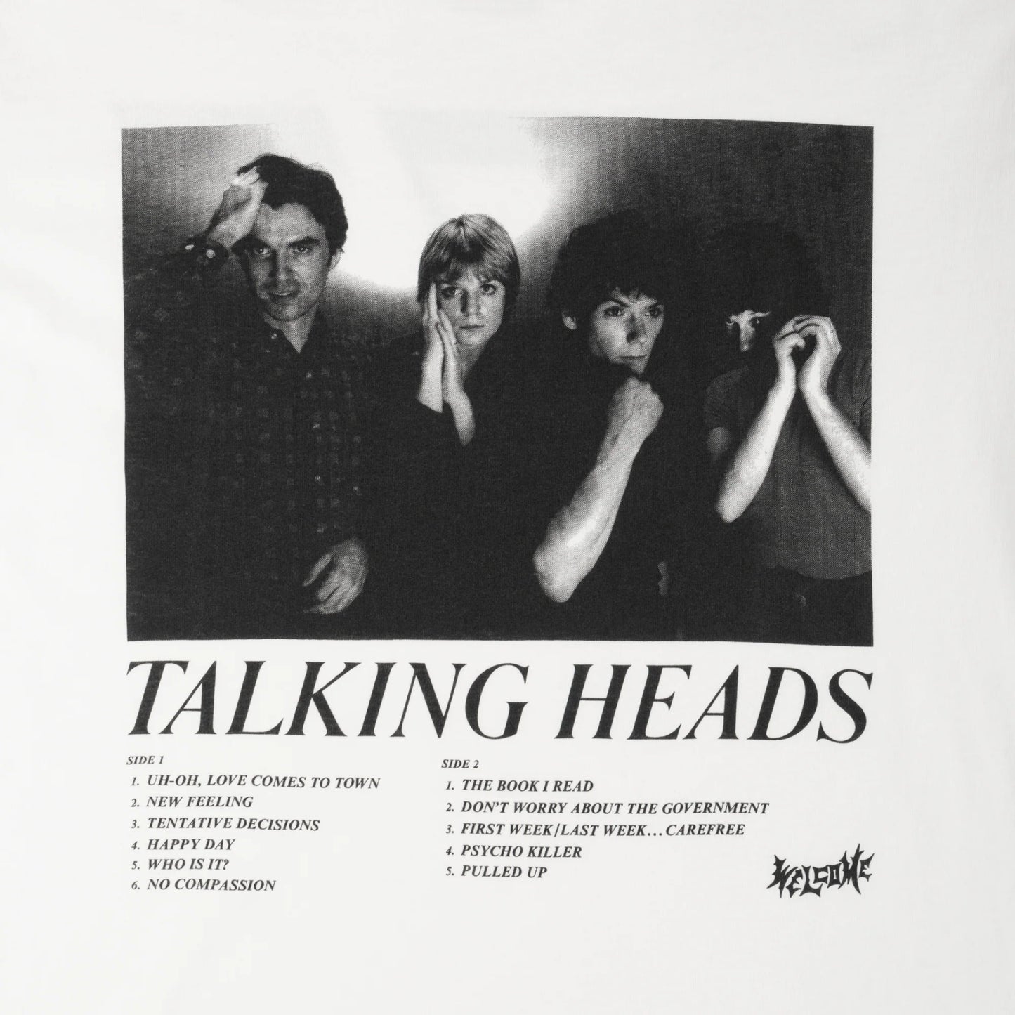 Welcome X Talking Heads Track List Tee - White