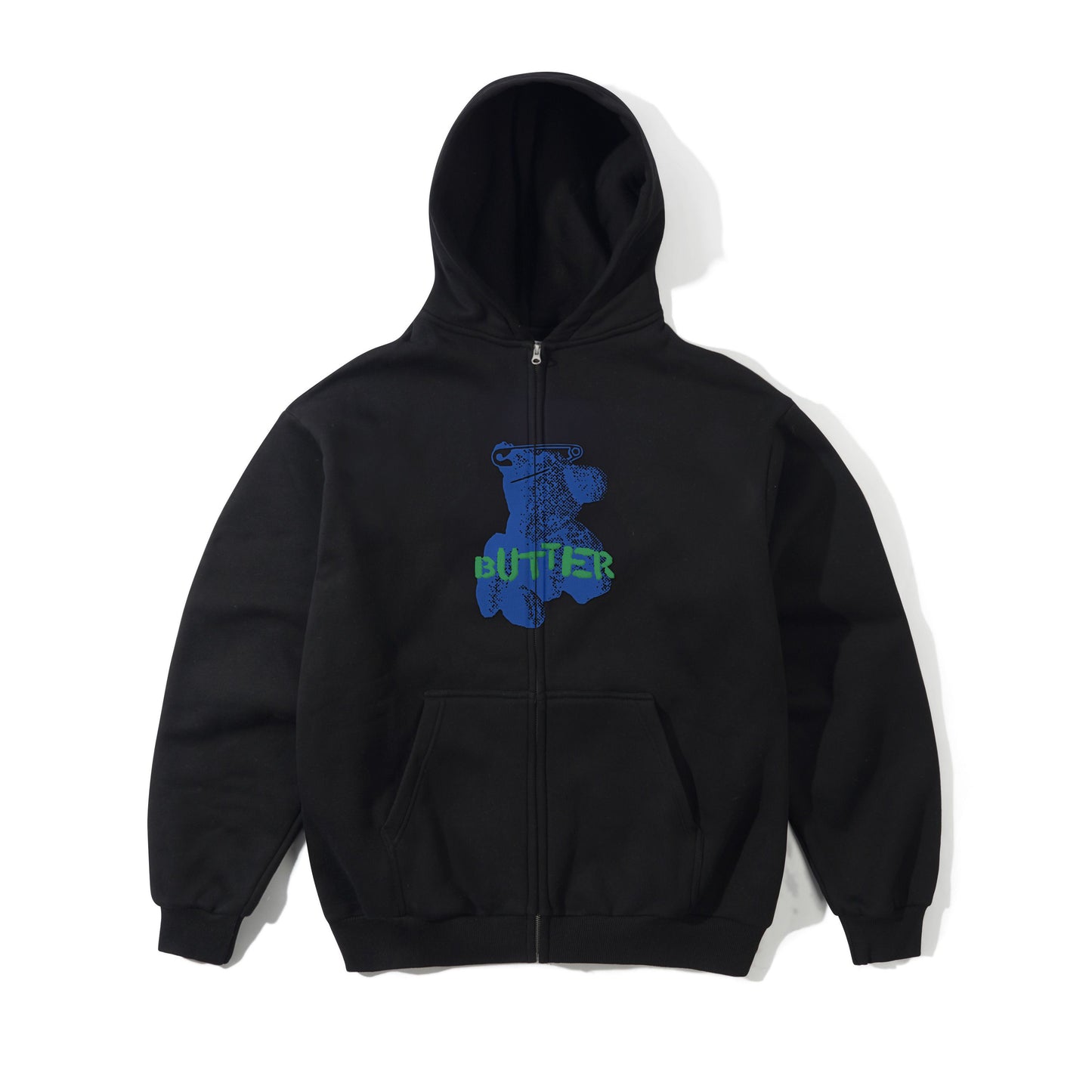 Butter Goods Teddy Bear Zip-Thru Hoodie - Black