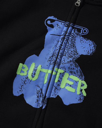 Butter Goods Teddy Bear Zip-Thru Hoodie - Black