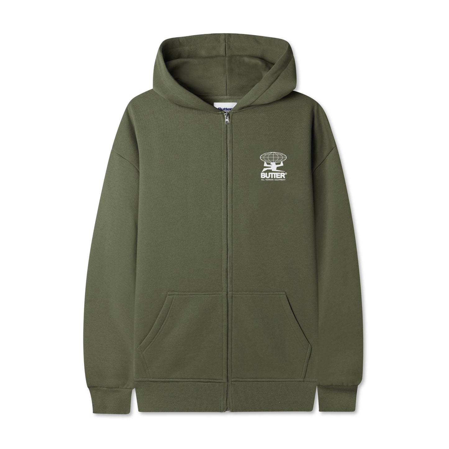 Butter Goods Terrain Zip-Thru Hoodie - Army