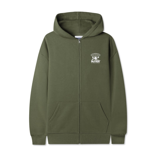 Butter Goods Terrain Zip-Thru Hoodie - Army