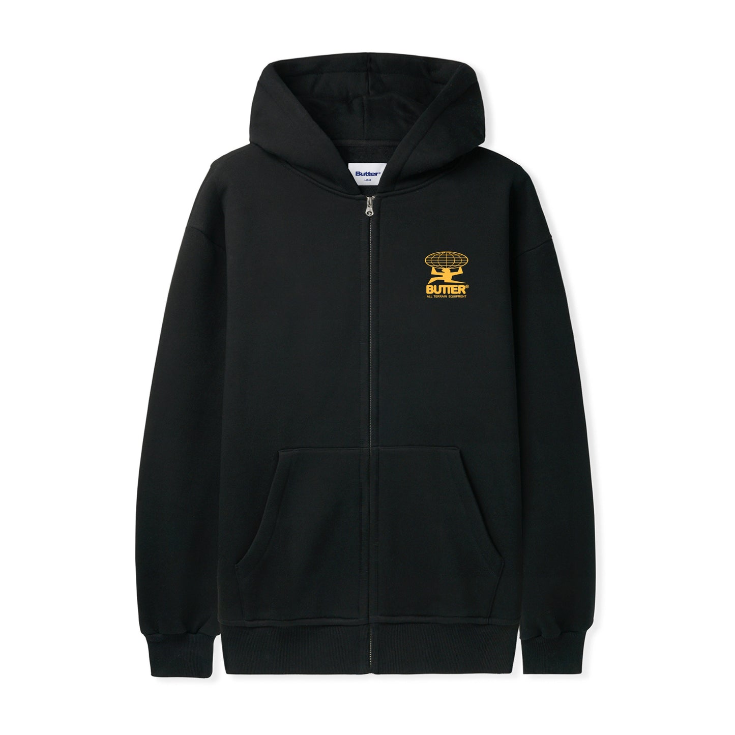 Butter Goods Terrain Zip-Thru Hoodie - Black