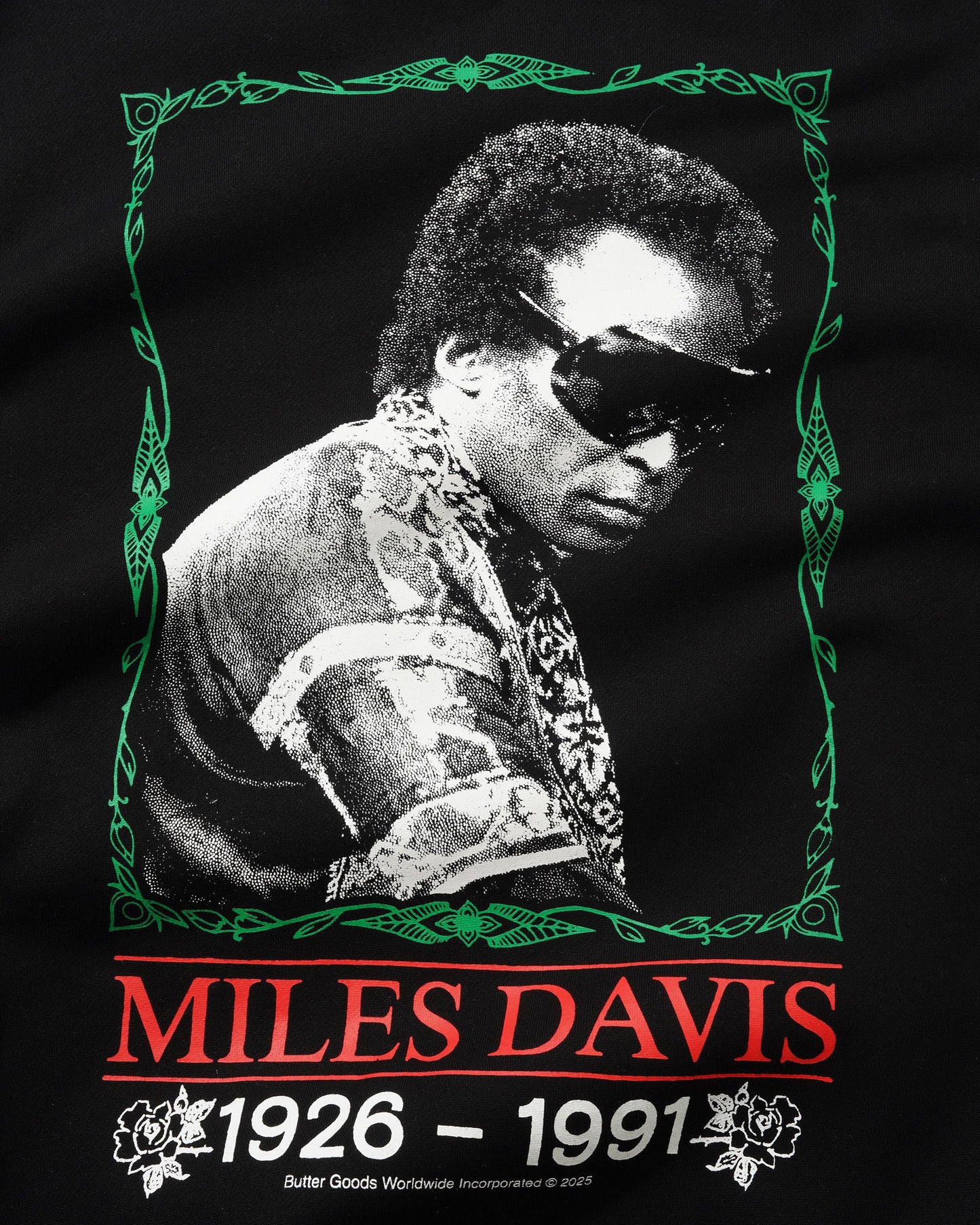 Butter Goods Miles Davis Thanks Crewneck - Black
