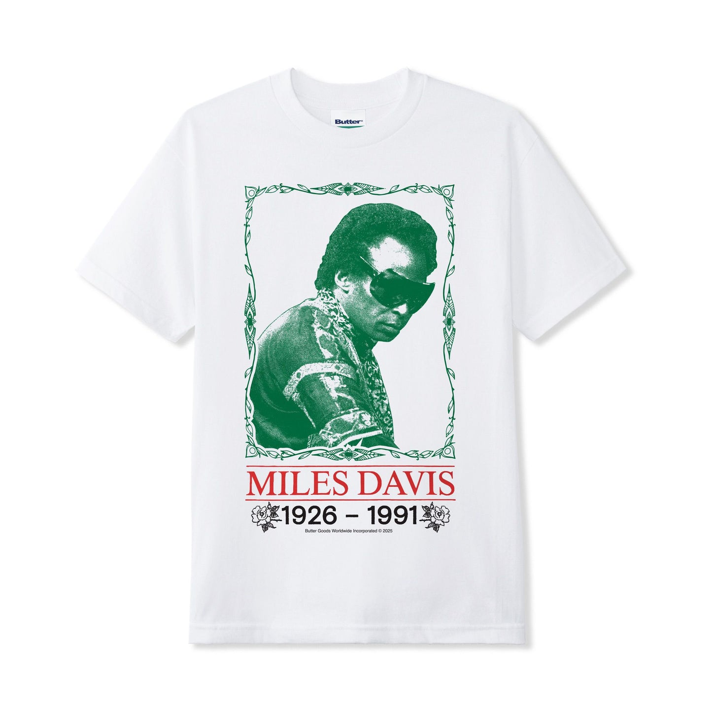 Butter Goods Miles Davis Thanks Tee - White