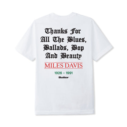 Butter Goods Miles Davis Thanks Tee - White