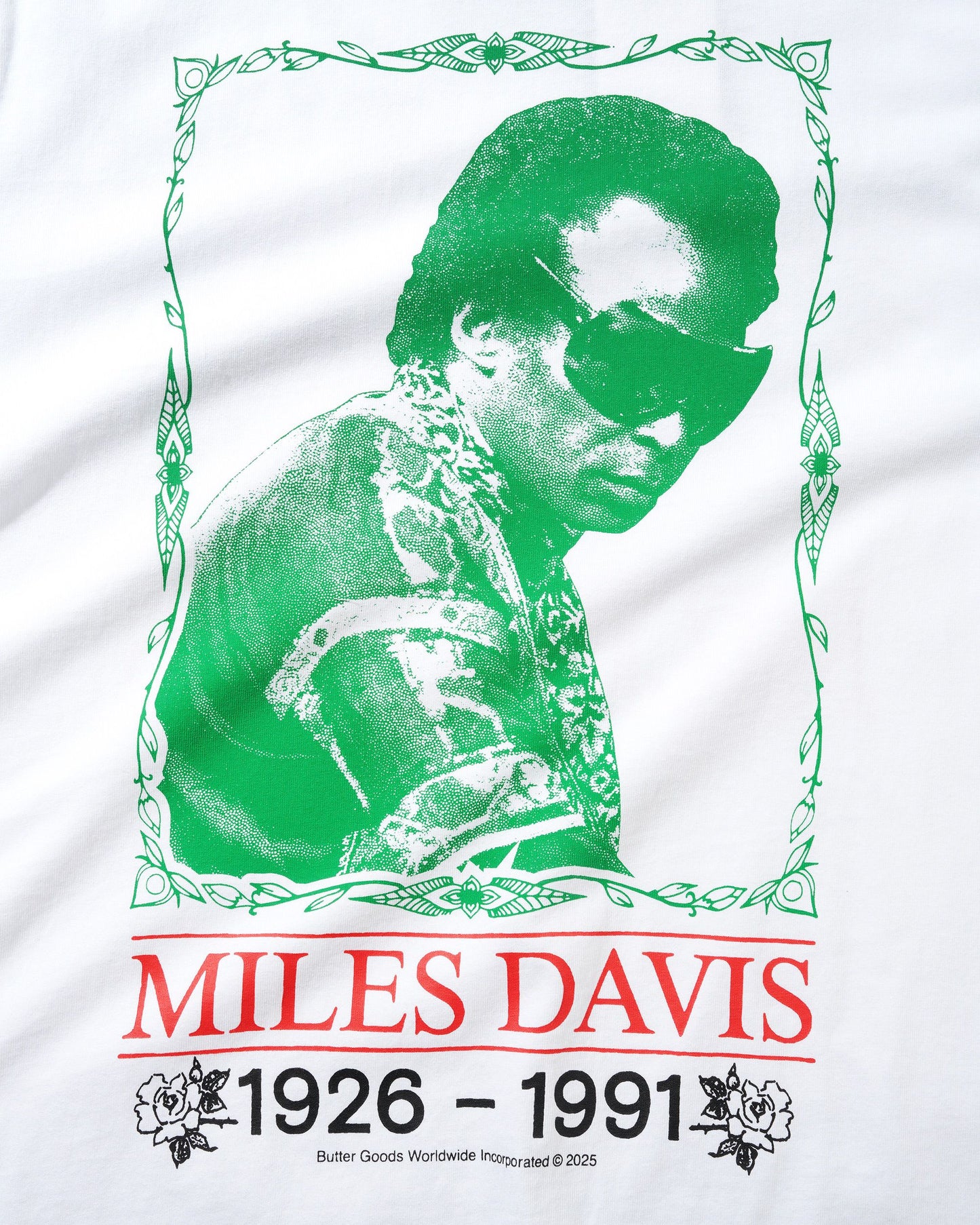 Butter Goods Miles Davis Thanks Tee - White