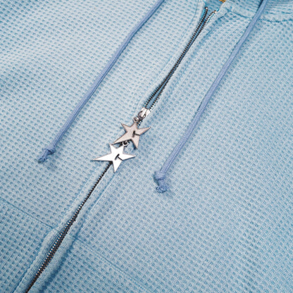 Carpet Company C-Star Double Zip Thermal Hoodie - Baby Blue