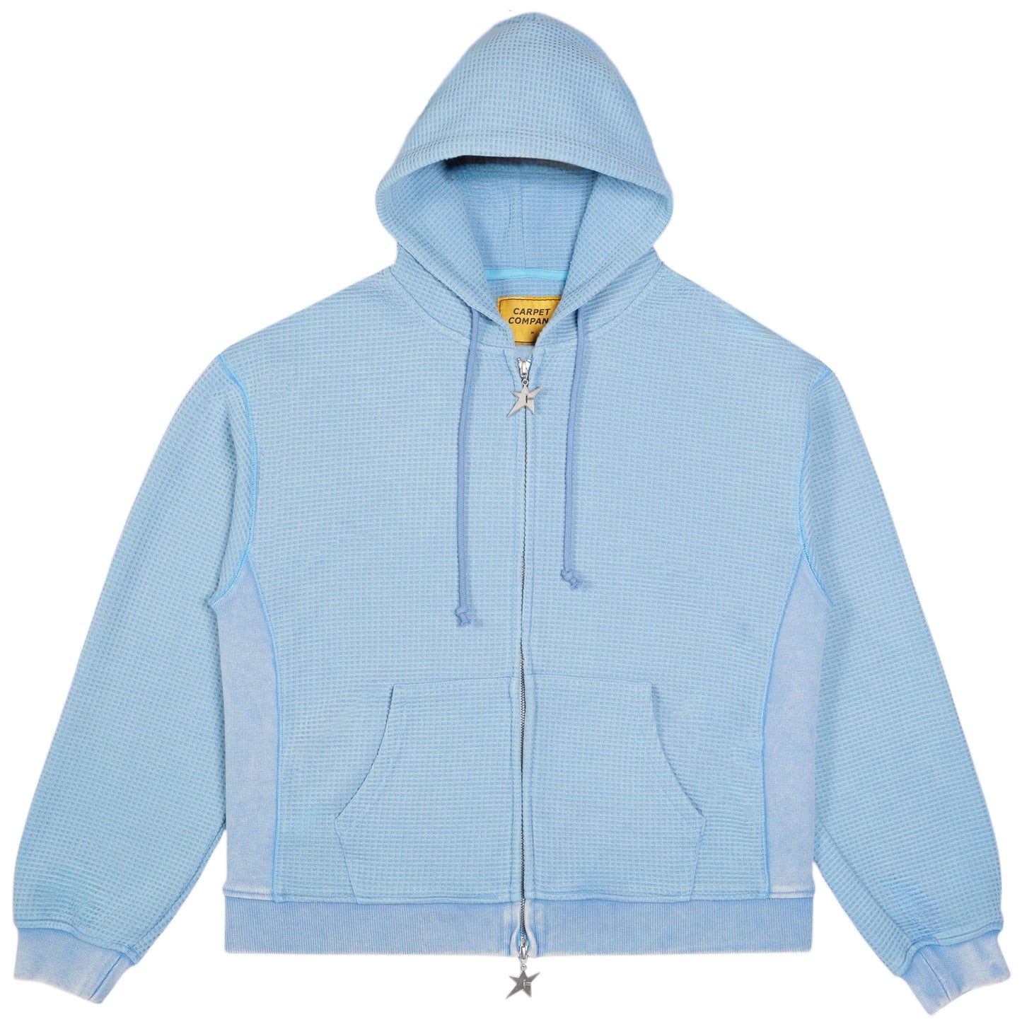 Carpet Company C-Star Double Zip Thermal Hoodie - Baby Blue