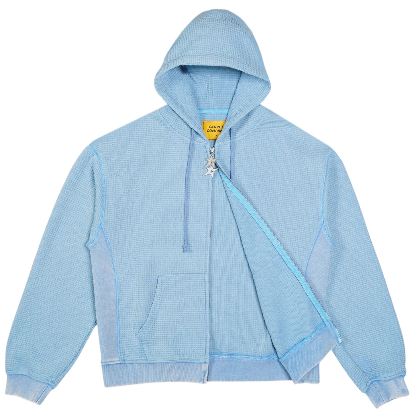 Carpet Company C-Star Double Zip Thermal Hoodie - Baby Blue