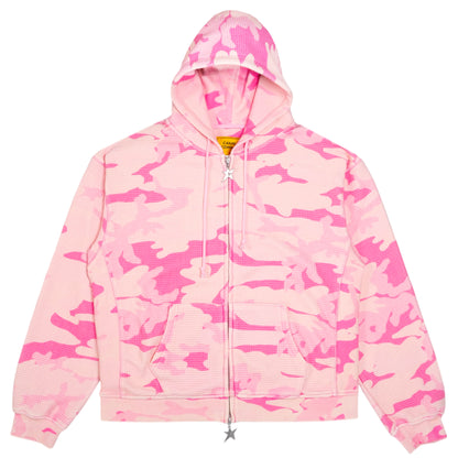 Carpet Company C-Star Double Zip Thermal Hoodie - Pink Camo