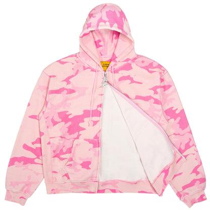 Carpet Company C-Star Double Zip Thermal Hoodie - Pink Camo
