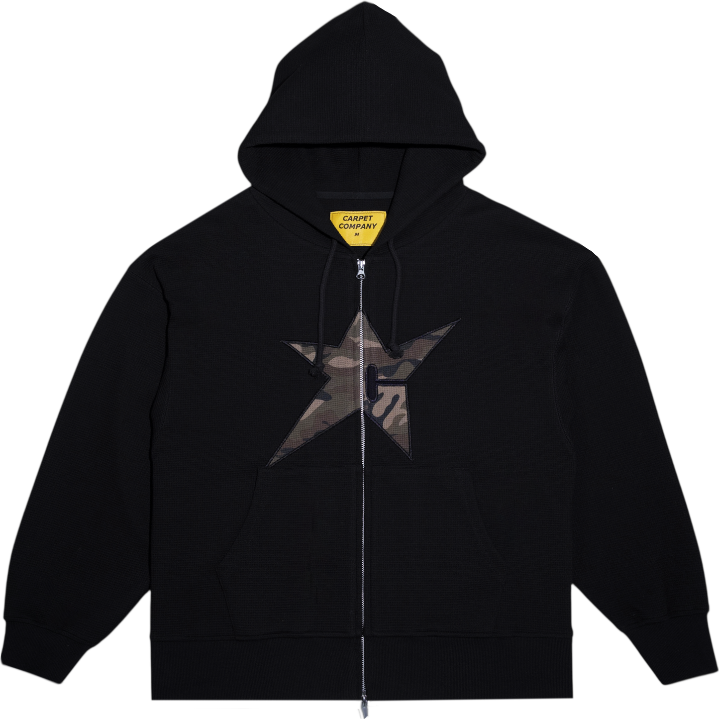 Carpet Company C-Star Thermal Zip Hoodie - Black