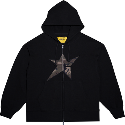Carpet Company C-Star Thermal Zip Hoodie - Black