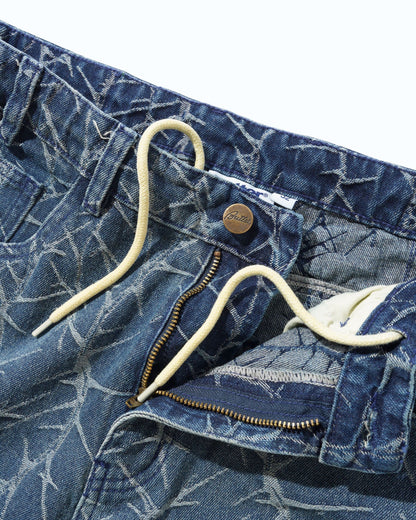 Butter Goods Thorn Camo Wide Cut Denim Jeans - Washed Indigo