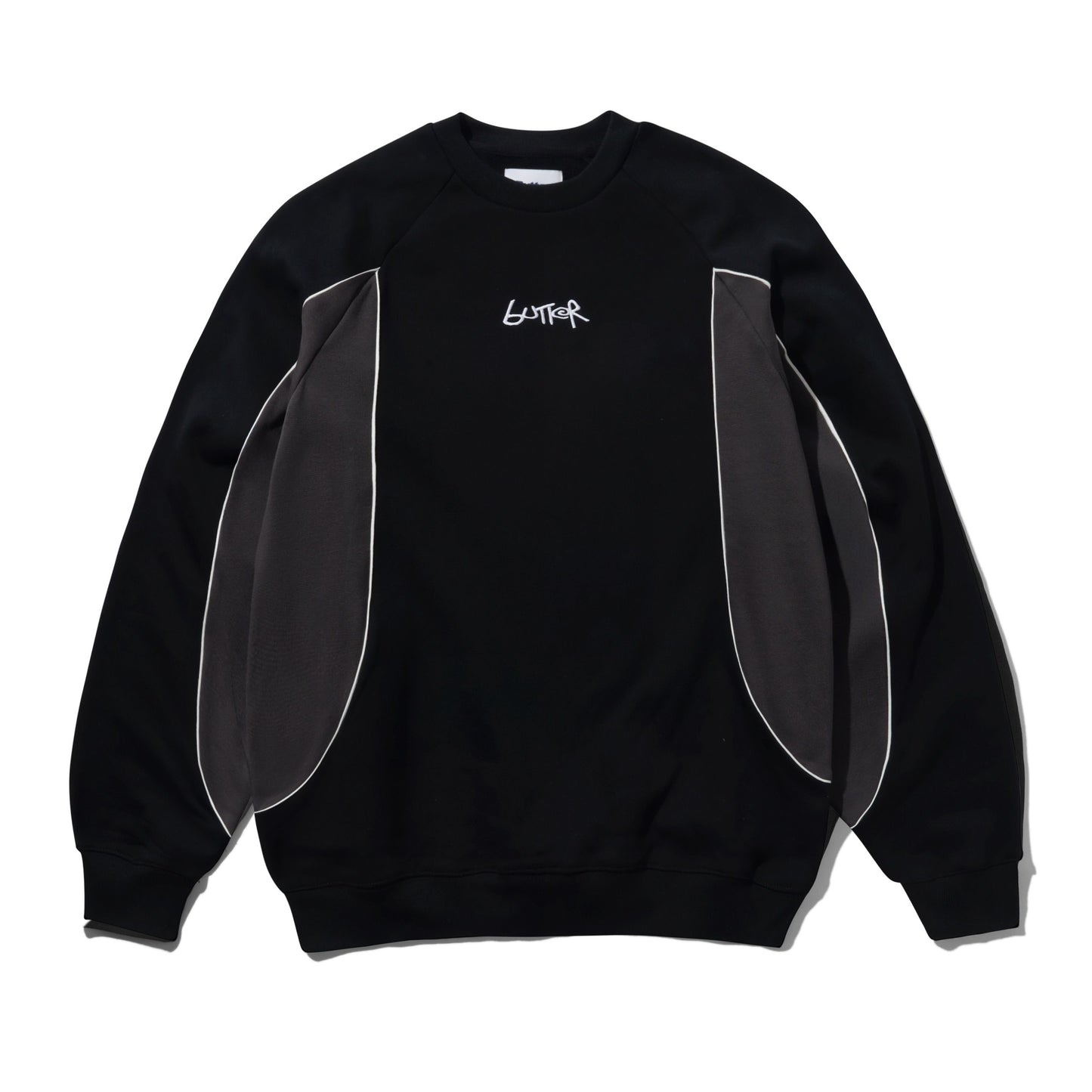 Butter Goods Tread Crewneck - Black/Charcoal