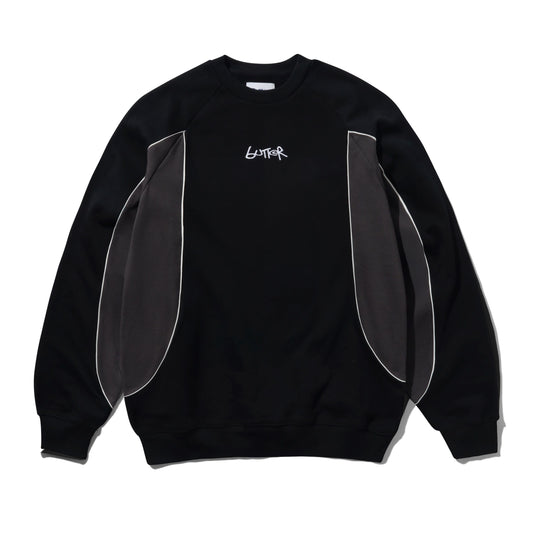 Butter Goods Tread Crewneck - Black/Charcoal
