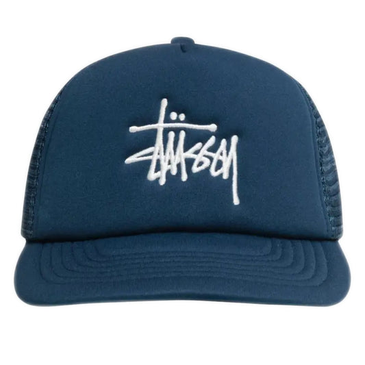 Stussy Big Basic Trucker Cap - Deep Blue