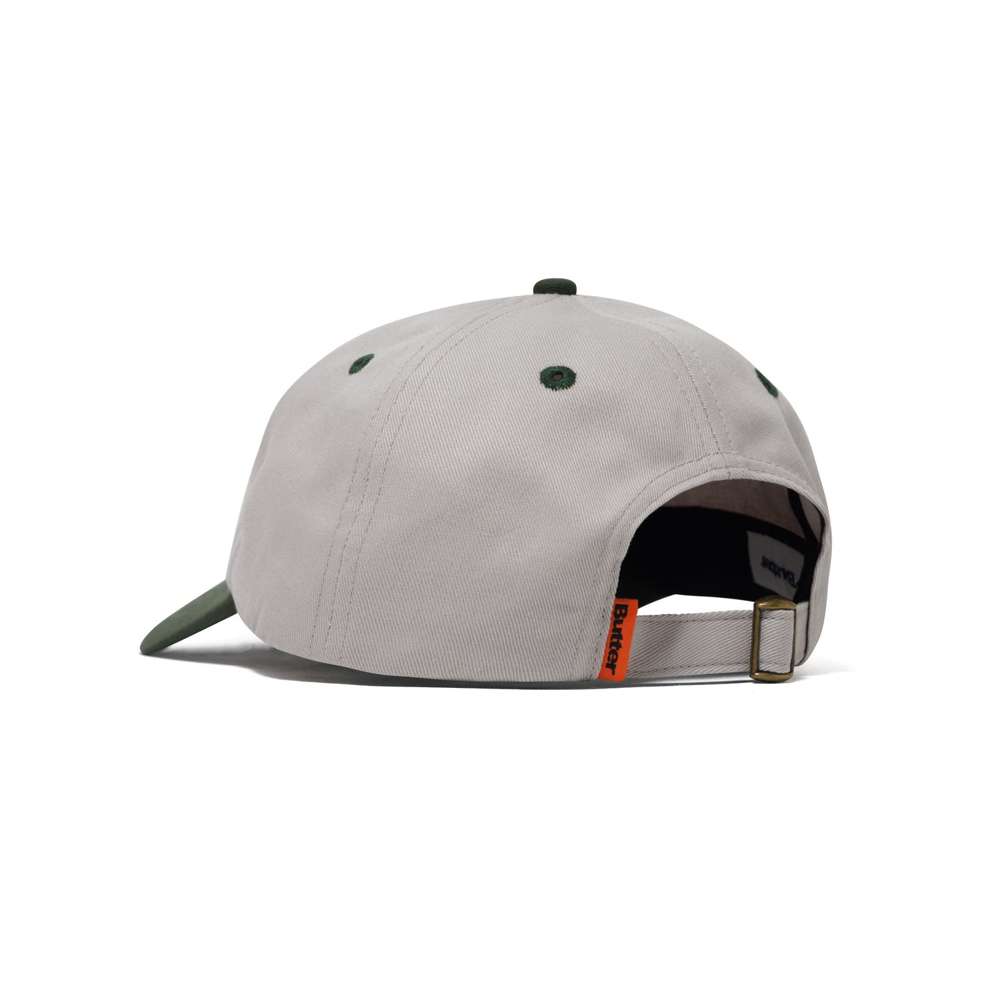 Butter Goods Turtle 6 Panel Cap - Light Grey/Seaweed