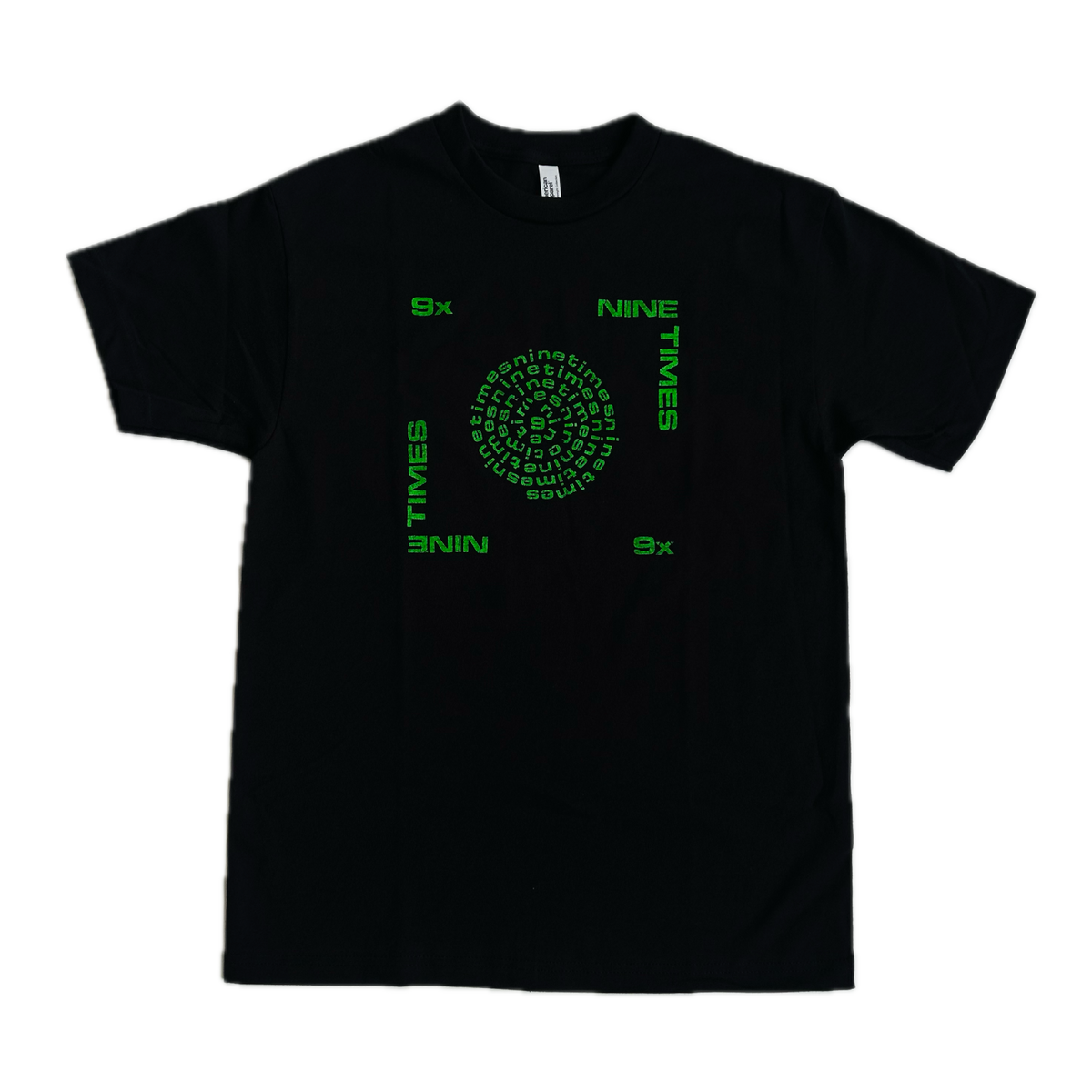 Ninetimes Letraset Tee - Black/Green