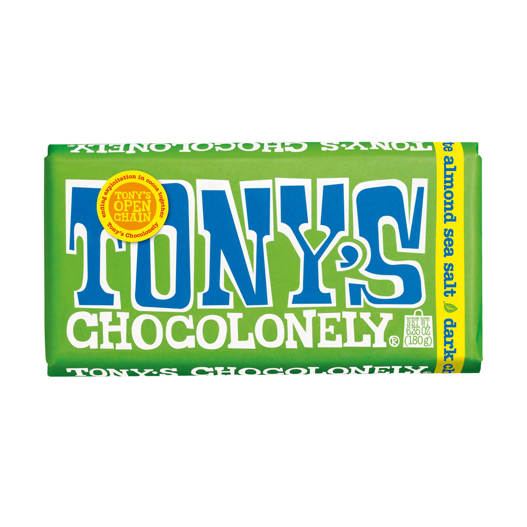 Tony's Chocolonely Almond Sea Salt Dark Chocolate Bar