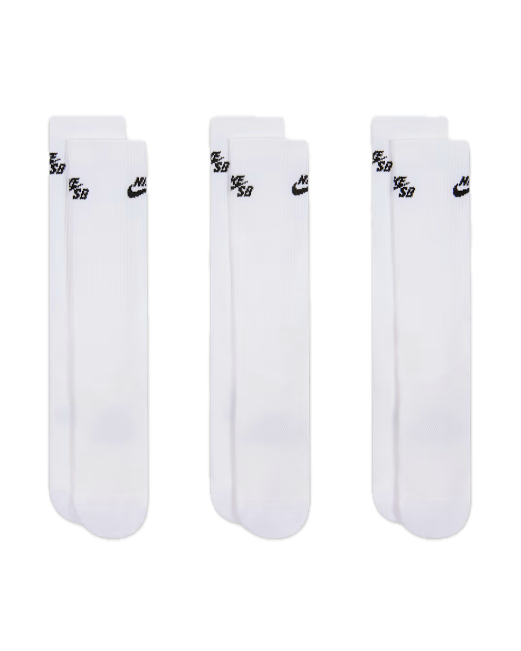 Nike SB Everyday Elevated Sock 3-Pack - White