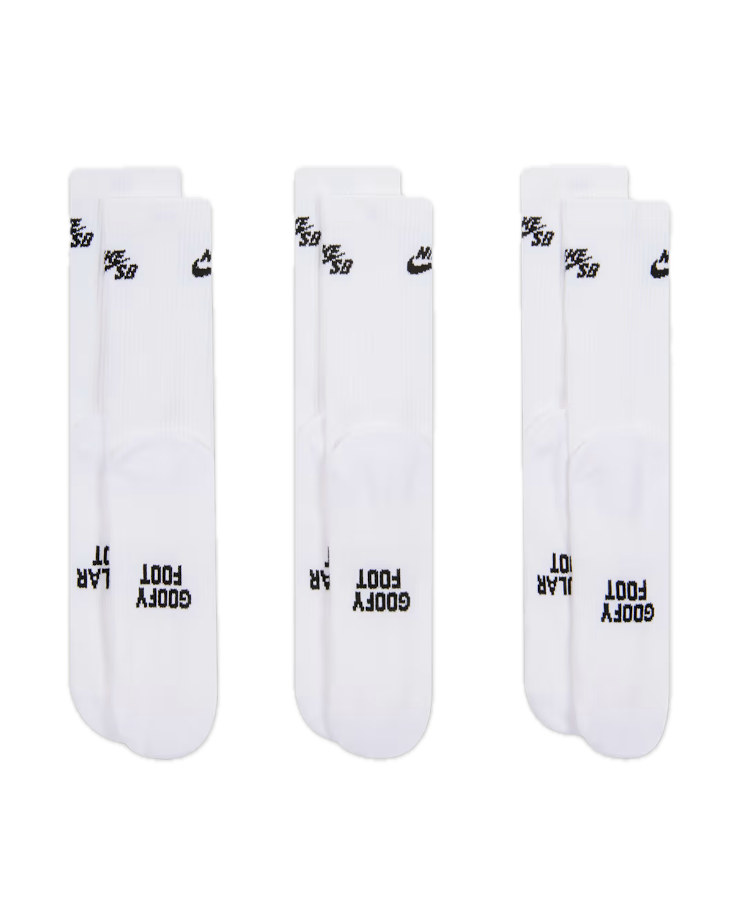 Nike SB Everyday Elevated Sock 3-Pack - White