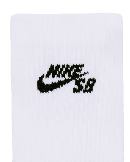 Nike SB Everyday Elevated Sock 3-Pack - White