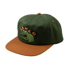 Baker Croc Pot Snapback - Green/Tan