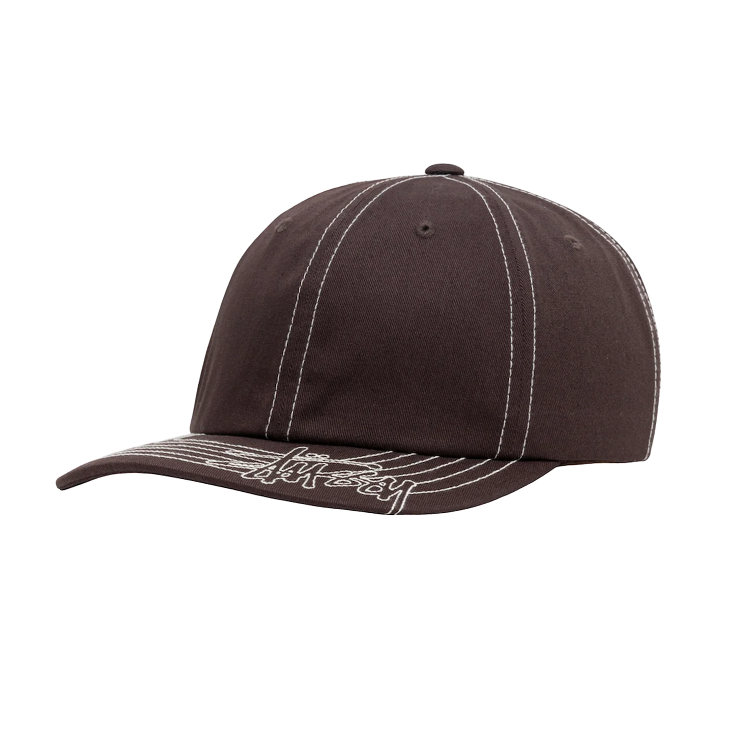 Stussy Basic Visor Stitch Low Pro Cap - Brown