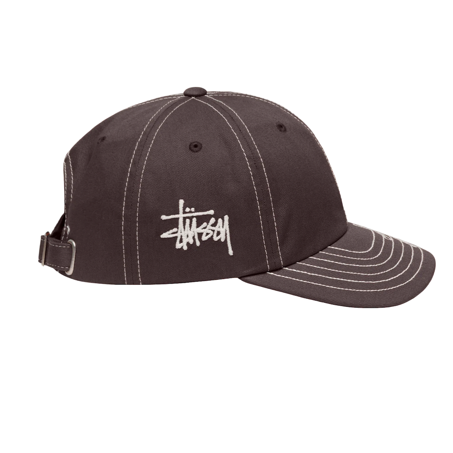 Stussy Basic Visor Stitch Low Pro Cap - Brown