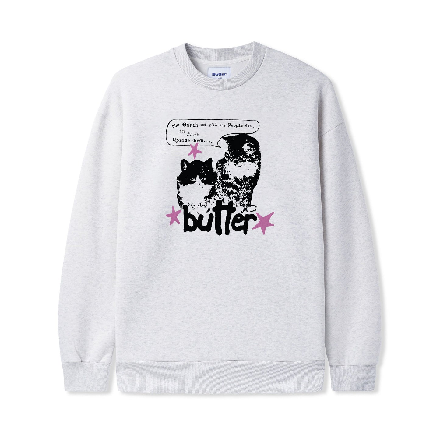 Butter Goods Upside Down Crewneck - Ash