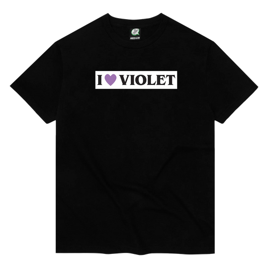Violet I Heart Violet Tee - Black