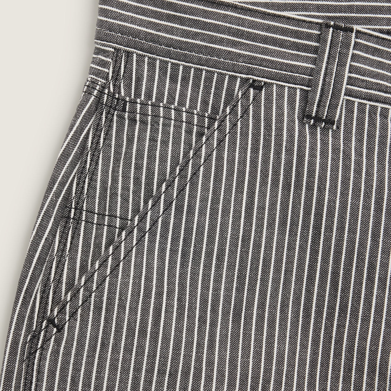 Vans Chore Loose Denim Stripe Pant - Black/White