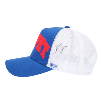 Carpet Company Varsity Trucker Hat - Blue
