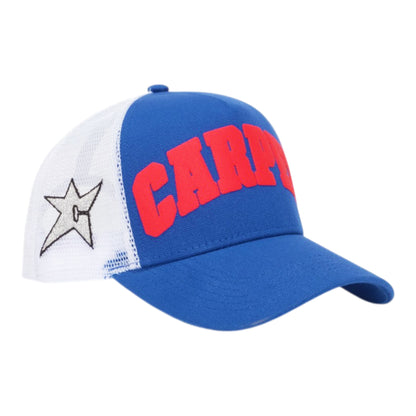 Carpet Company Varsity Trucker Hat - Blue