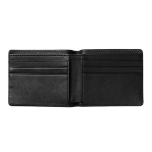 Carhartt WIP Vegas Billfold Wallet - Black Leather/Silver