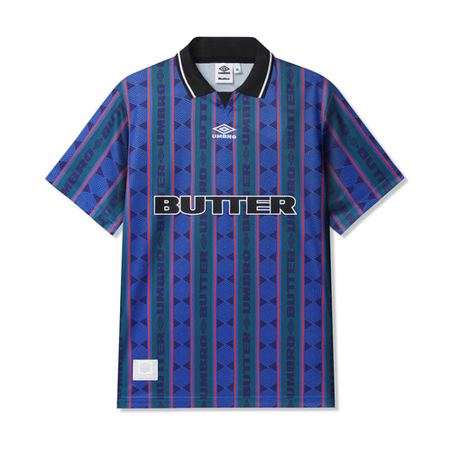 Butter Goods X Umbro Vert Jersey - Forest/Cobalt