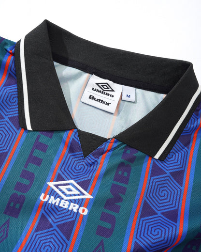 Butter Goods X Umbro Vert Jersey - Forest/Cobalt